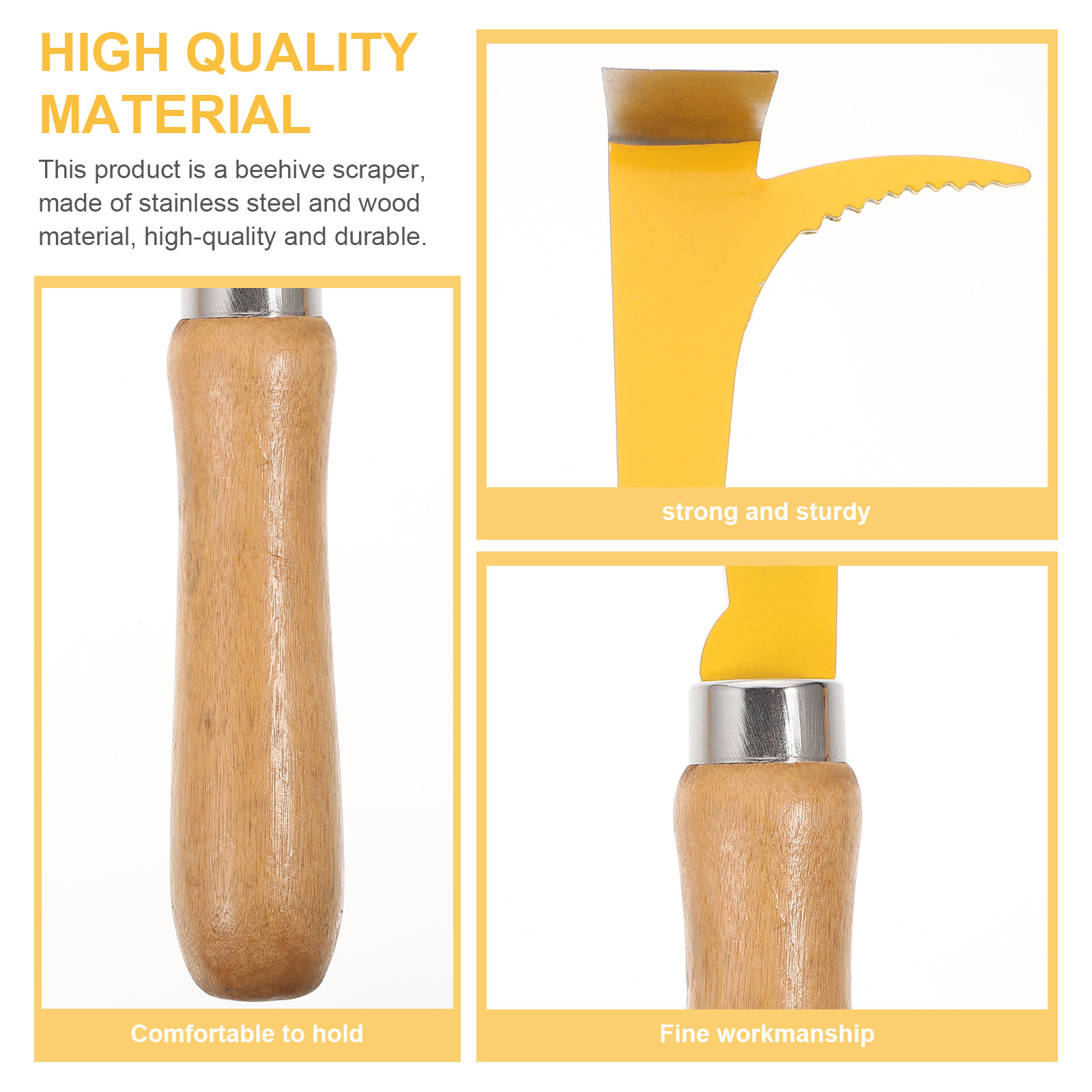 2Pcs Wood Handle Beehive Scrap - Beehive Frame Wax review and price