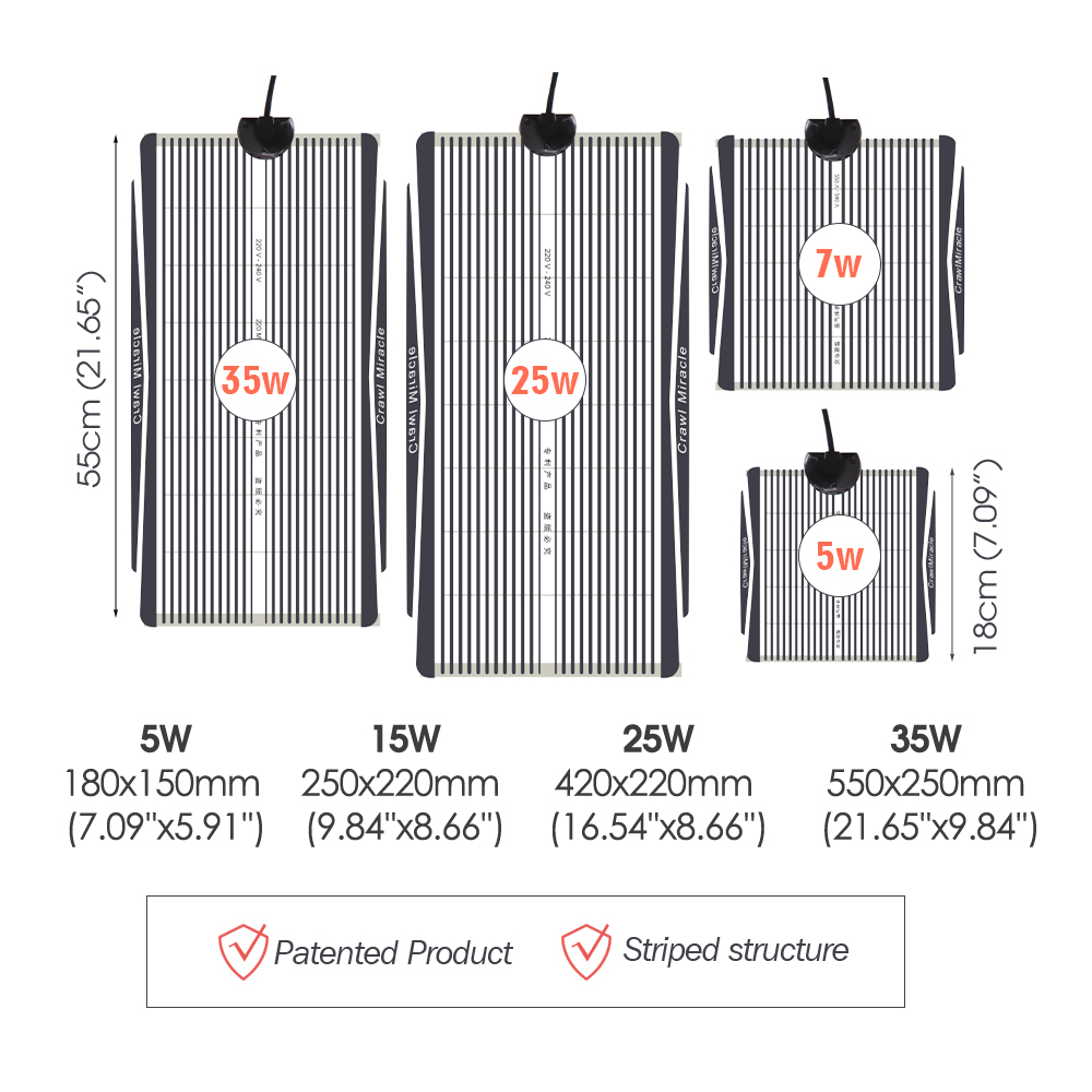 5W 15W 25W 35W Graphene Reptil - Seedling Heat Mat review and price